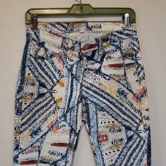 Rag & Bone Women's Surf Knit Legging Jeans Multicolor Print Size 27 - Picture 7 of 16